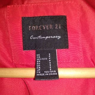 Chaqueta Impermeable Mujer Forever 21 Roja