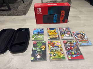Nintendo Switch + 7 Juegos TOP + Funda + Mando