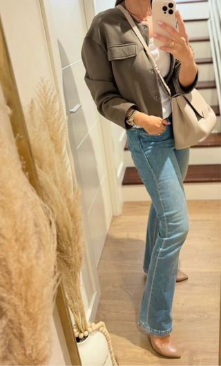 Chaqueta bomber, tendencia, verde botella, M, H&M