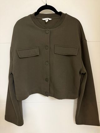 Chaqueta bomber, tendencia, verde botella, M, H&M
