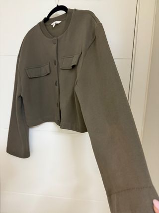 Chaqueta bomber, tendencia, verde botella, M, H&M