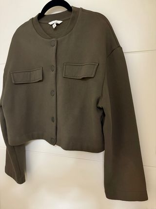Chaqueta bomber, tendencia, verde botella, M, H&M
