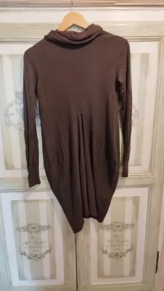 Maglione lungo marrone taglia unica