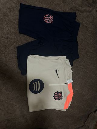 Chándal FC Barcelona Nike Beige y Azul