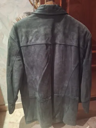 Parka caballero azul grisaceo