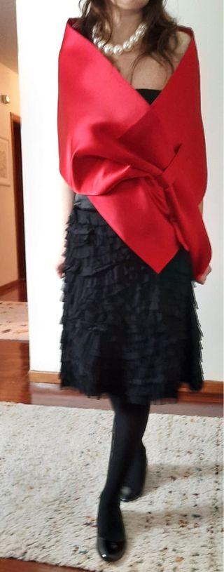 Vestido negro palabra de honor