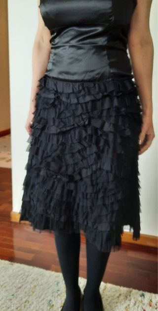 Vestido negro palabra de honor