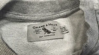 Felpa ragazzo GRAND & HILLS grigia 14-15 anni, 170