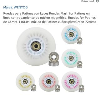 4 Ruedas Patinete 72mm 90A con luces