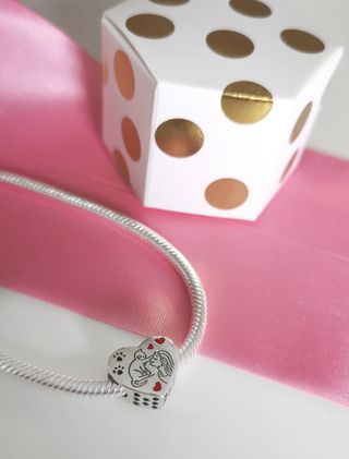 CHARM GATO CORAZON CHICA PARA PULSERA PANDORA CAJA