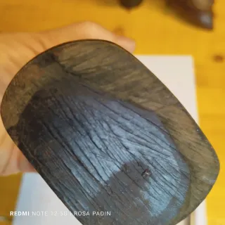 Trío Tallas Africanas Antiguas Madera Oscura