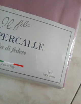 Coppia federe percalle 100% cotone