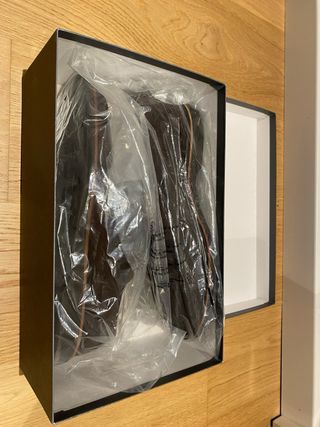 Zapato vestir doble hebilla ante marrón