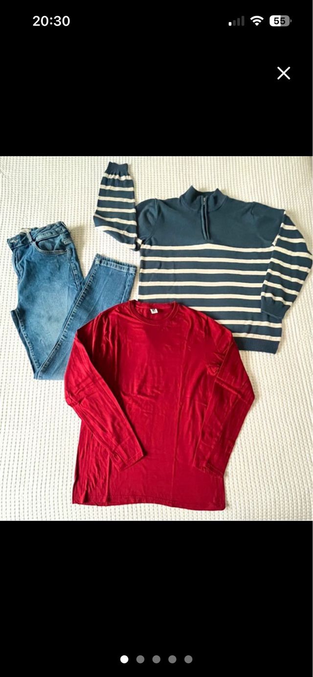 Lote 6 peças de roupas para crianças T. 15-16 anos