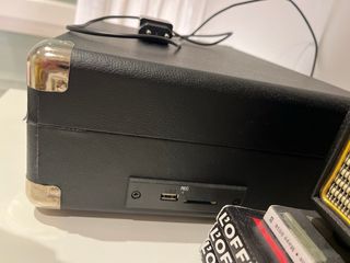 Tocadiscos Sunstech Portátil Rojo y Negro