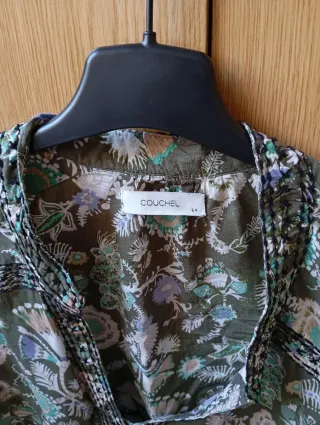 Blusa verde estampada COUCHEL talla L+