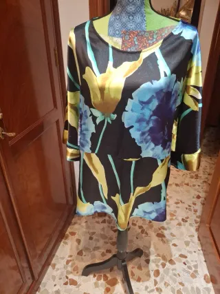 Blusa Michel Bustos Talla 50 Multicolor t- 50