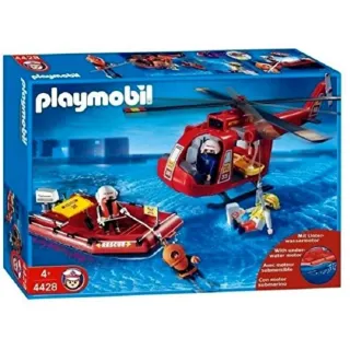 Playmobil Helicóptero y Barco de Rescate 4428
