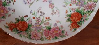 Piatto decorativo Kutani floreale