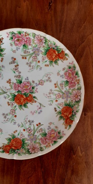 Piatto decorativo Kutani floreale