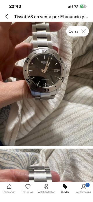 Reloj Tissot Swissmatic Negro y Plateado