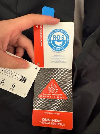 Plumón Columbia Negro Mujer