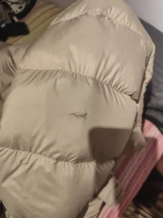 Plumífero Zara Mujer Beige