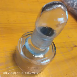 Lámpara de alcohol antigua de cristal