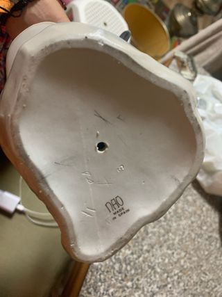 Figura cerámica niña con burro