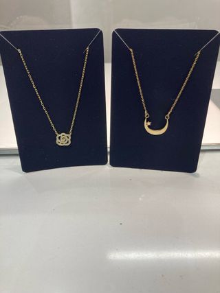 Collar bisutería dorado con colgante