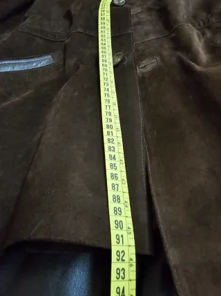 Abrigo de piel porcino marrón