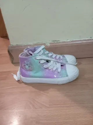 Zapatillas altas brillantes degradadas