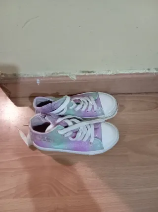 Zapatillas altas brillantes degradadas