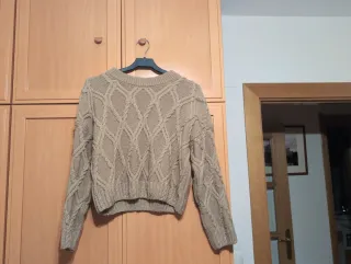 Jersey beige trenzado