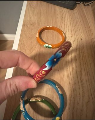 Set 4 Bracciali Etnici Dipinti a Mano