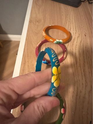 Set 4 Bracciali Etnici Dipinti a Mano