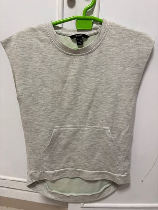 Camiseta sin mangas Blanco gris XS