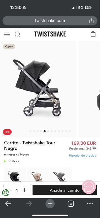Carrito Twistshake Tour Negro