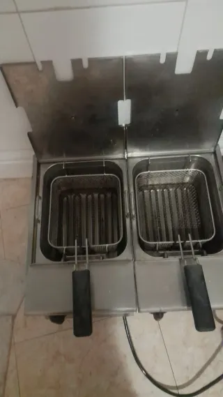 Freidora doble acero inoxidable