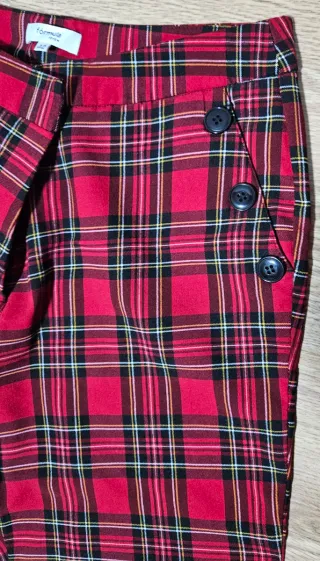 Pantalón cuadros pitillo elásticos Fórmula Joven