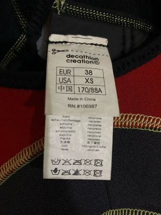 Traje Neopreno Corto Tribord Talla XS