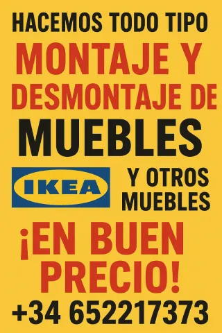 montaje desmontaje muebles Ikea,Leroy merlin ect