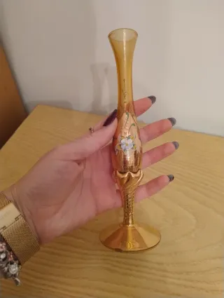 Piccolo vaso stile Boho Chic oro fiore