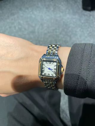 Reloj modelo Cartier Elegante dorado y plateado