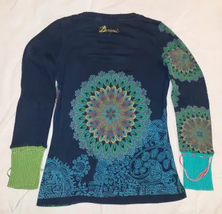Jersey Desigual Talla L estampados Azul/Verde