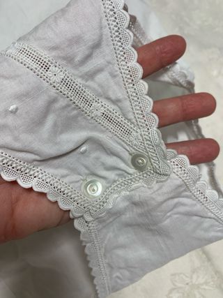 Camisón vintage blanco con encaje
