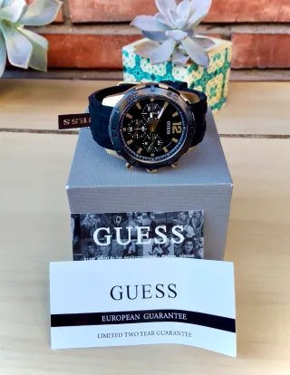 Reloj Guess Cronógrafo Negro/Dorado para Hombre.