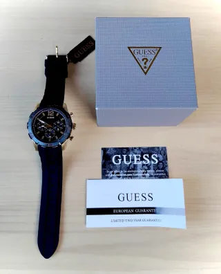 Reloj Guess Cronógrafo Negro/Dorado para Hombre.