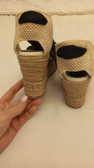 Alpargatas Palomitas Rayas Beige/Negro/Marrón