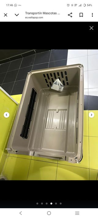 Transportín Mascotas XXL Beige y Negro